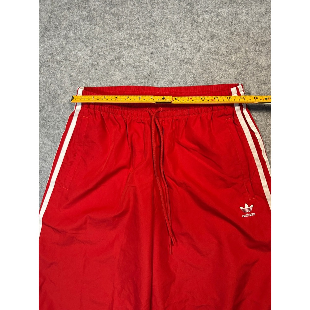 Adidas Adicolor Classics Wide Leg Track Pants Small Red Three Stripes Polyester - Picture 4 of 7